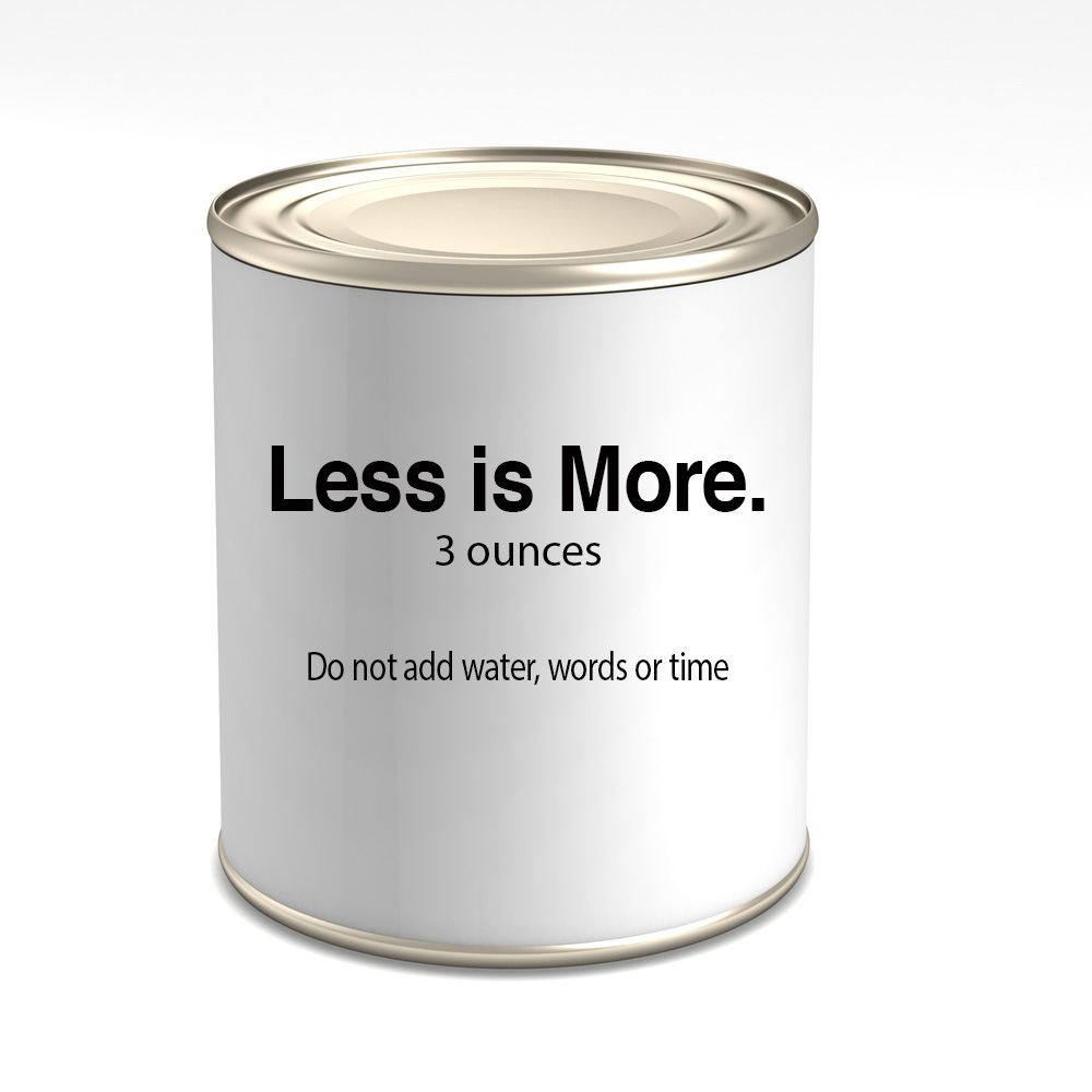 Less is more. 3 productivity tips